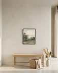 Misty Country Landscape Vintage Wall Art Print