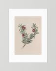 Vintage Red Berry Botanical Art Print