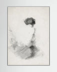 Neutral Woman Figure Canvas Wall Art | Minimalist Vintage Figurative Sketch