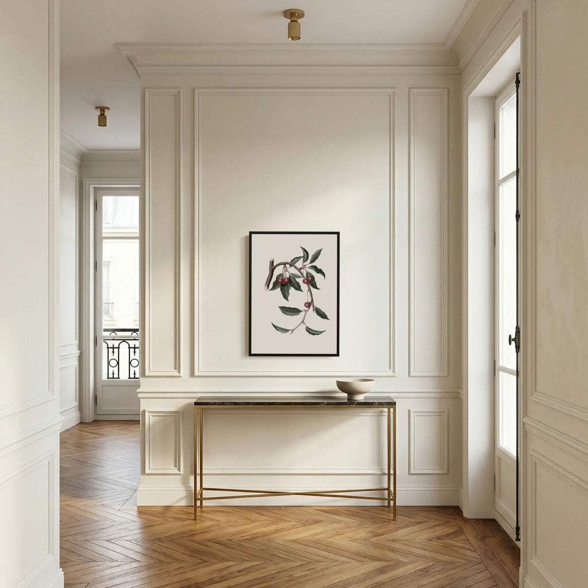 Vintage Cherry Botanical Art Print