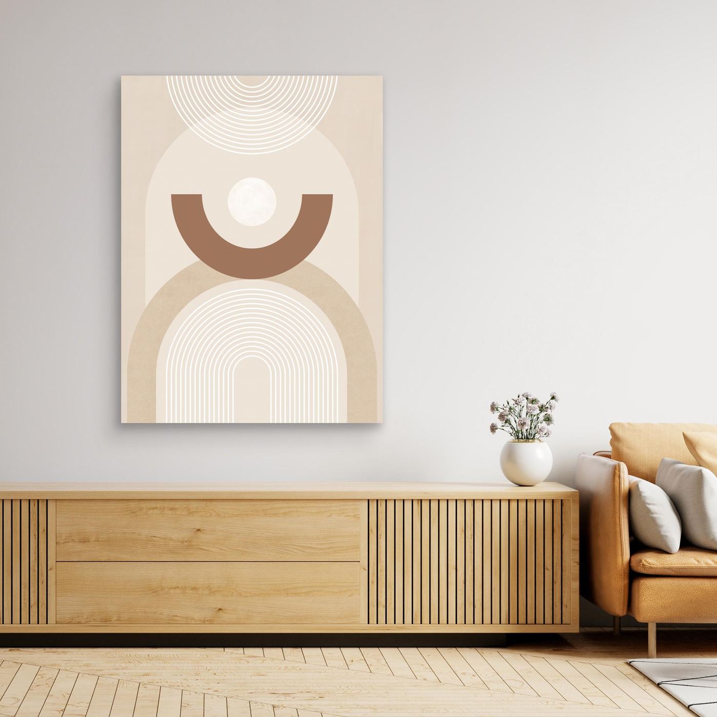 Beige Mid Century Poster No.1 by Elena Ristova