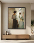 Woman at the Window Vintage Wall Art Print