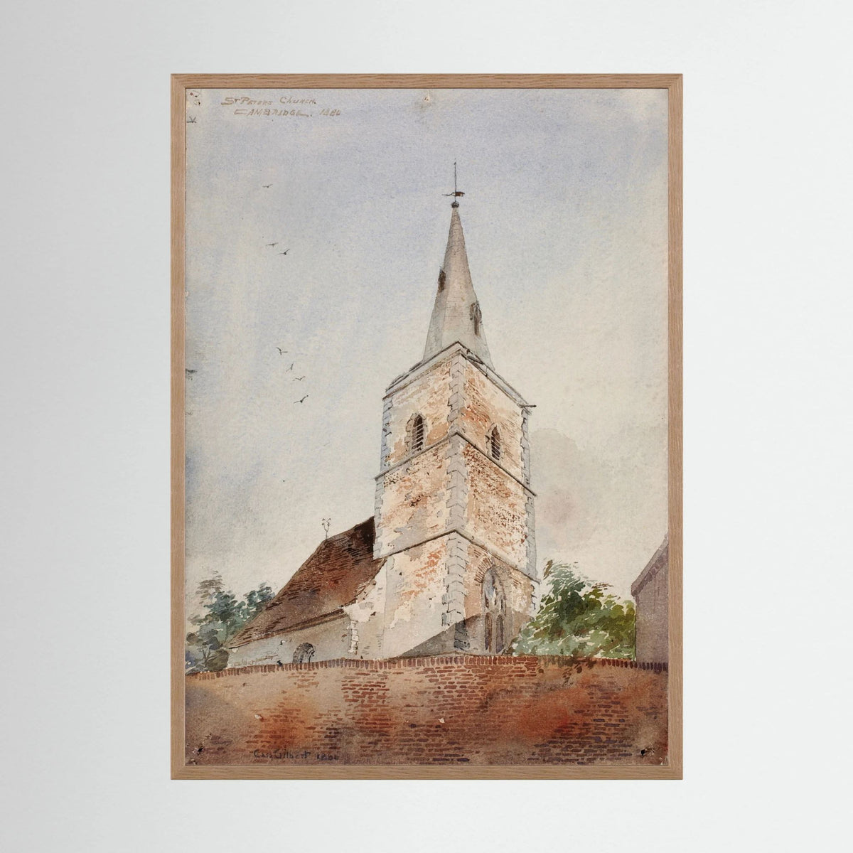Old World Church Christmas Art Print