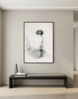 Neutral Woman Figure Canvas Wall Art | Minimalist Vintage Figurative Sketch