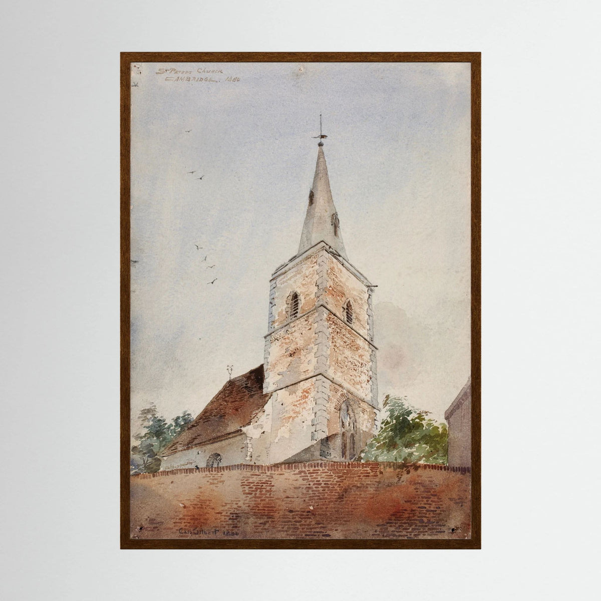 Old World Church Christmas Art Print