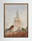 Old World Church Christmas Art Print