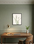 White Hyacinth Botanical Study Vintage Wall Art Print