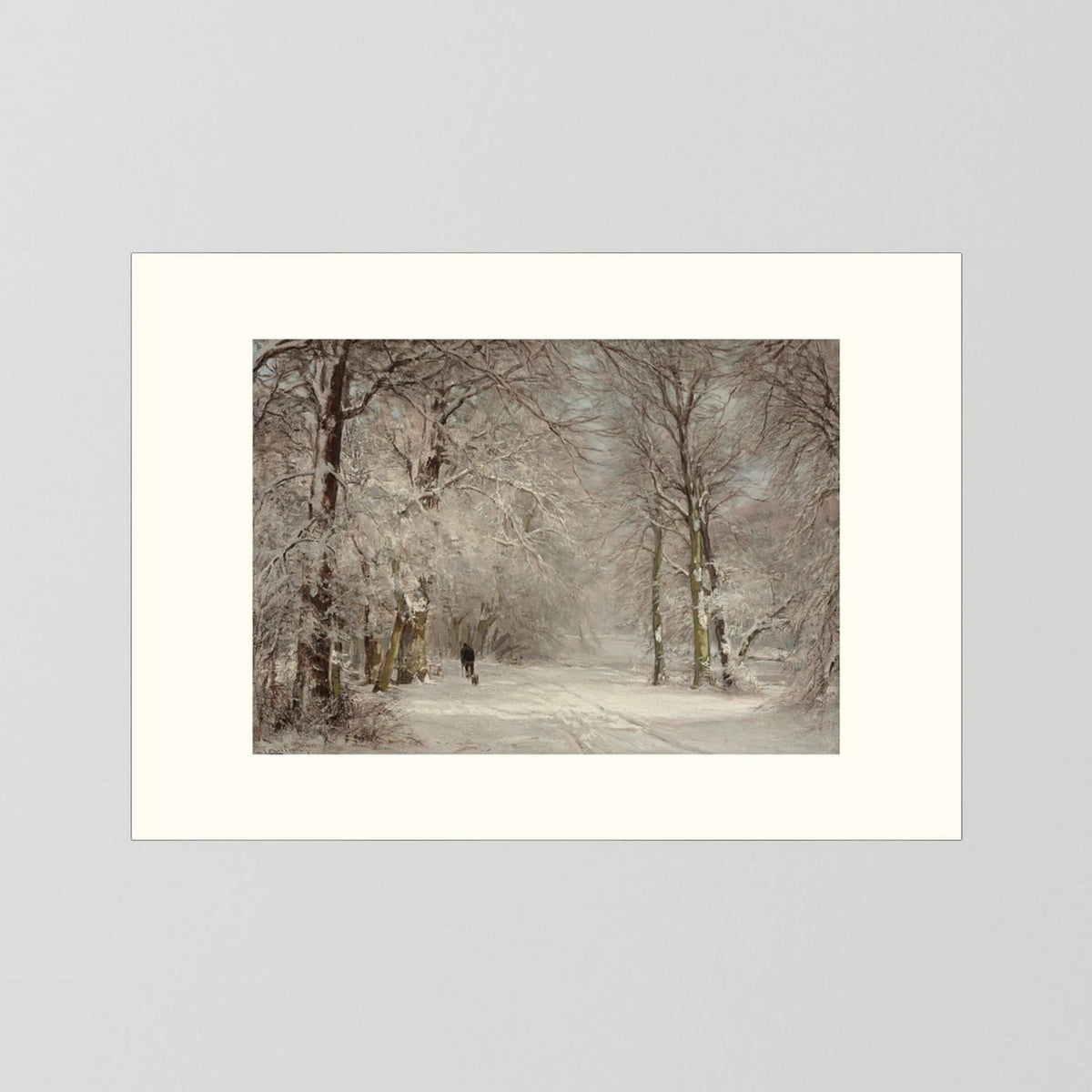 Vintage Snowy Woodland Art Print No Frame Freja