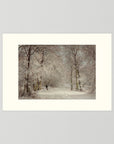 Vintage Snowy Woodland Art Print No Frame Freja