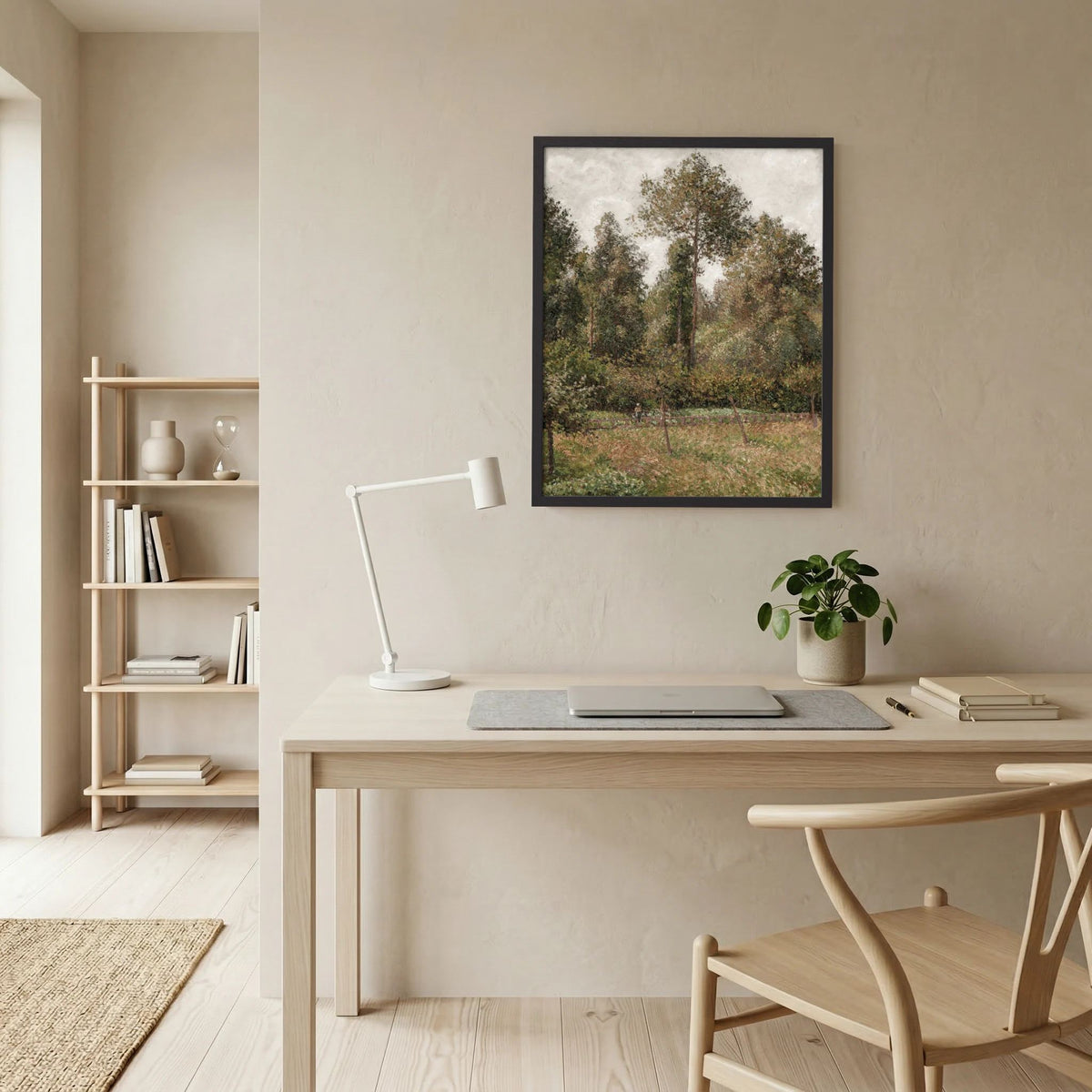 Woodland Landscape Vintage Wall Art Print