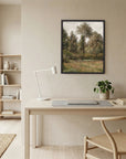 Woodland Landscape Vintage Wall Art Print