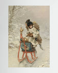 Vintage Winter Sleigh Art Print