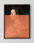 Altered Portrait of Woman Orange Modern Art by The Art Concept