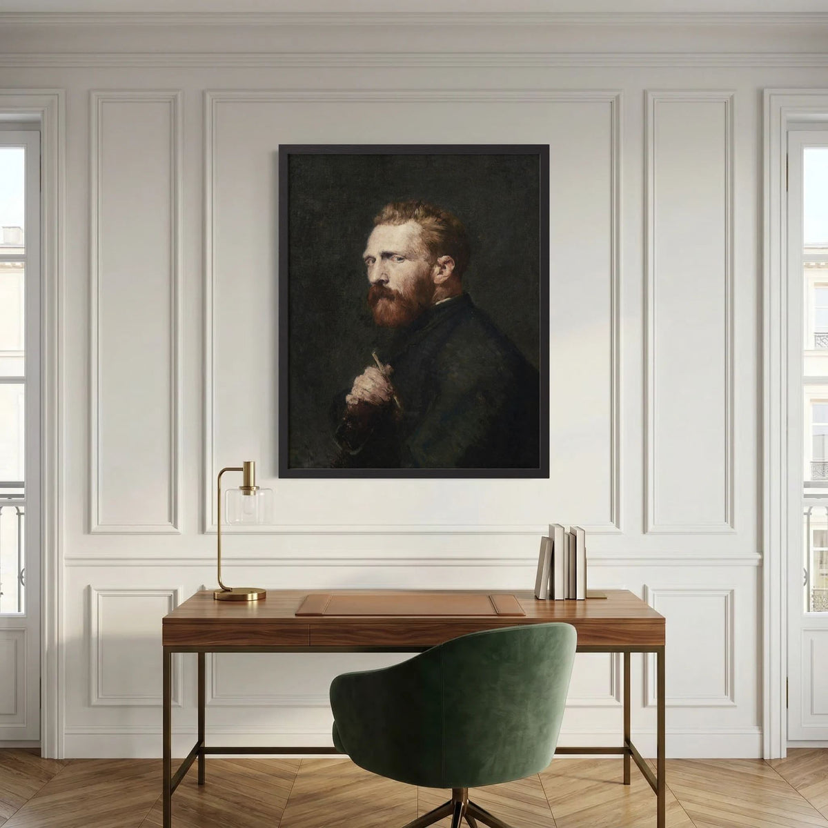 Moody Artist Portrait Vintage Wall Art Print