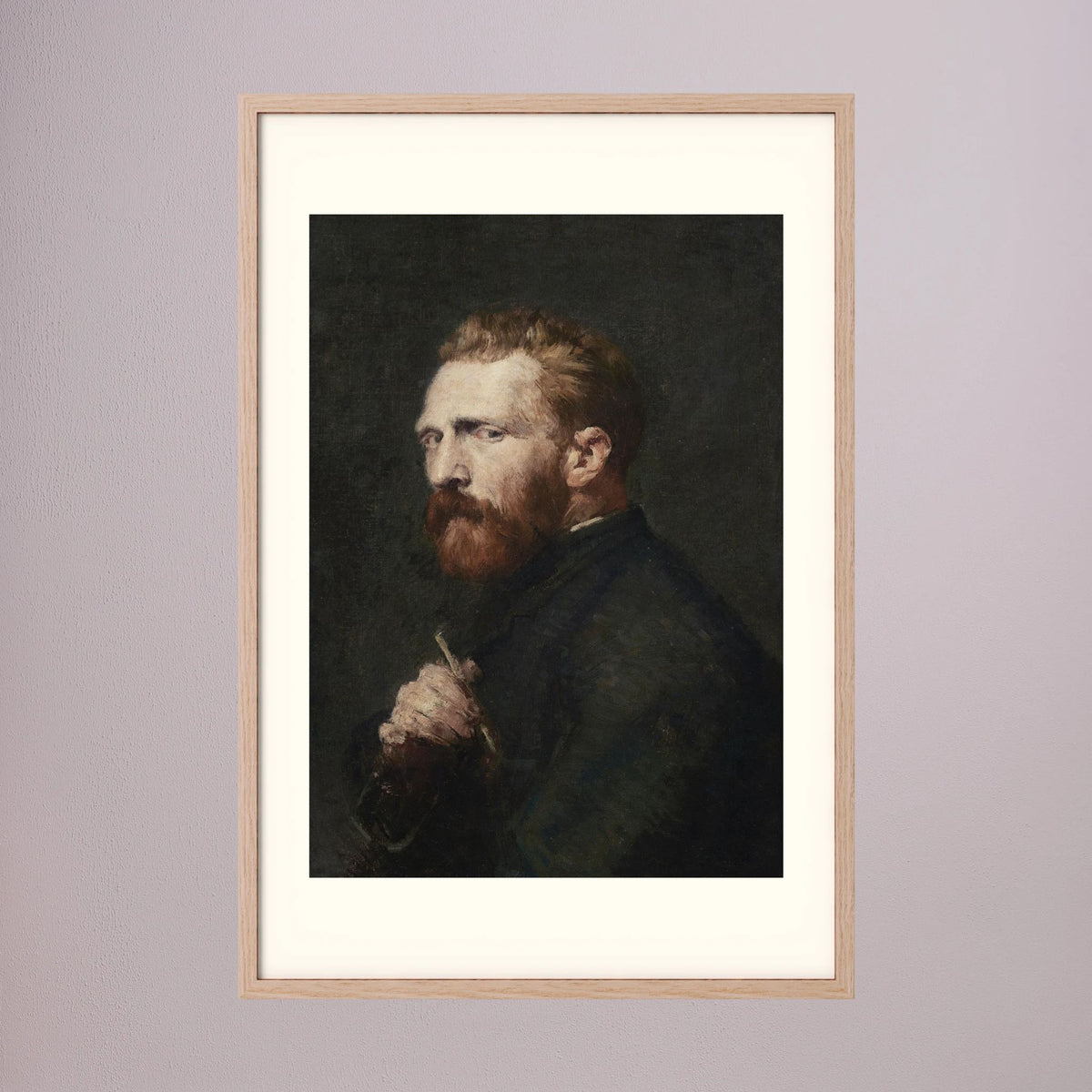 Moody Artist Portrait Vintage Wall Art Print Oak Nature Freja