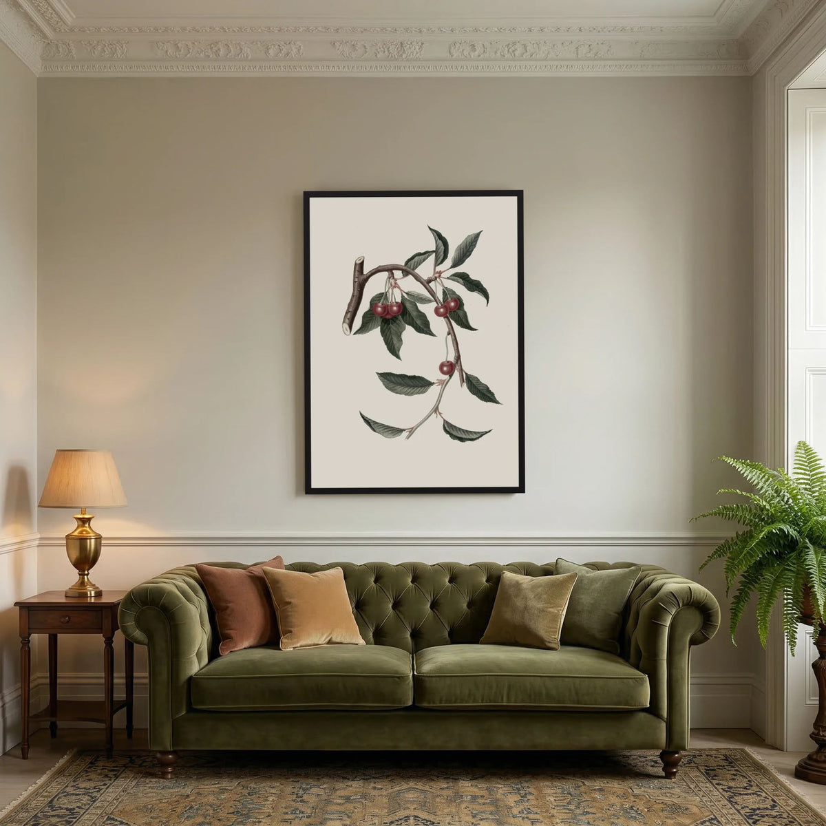 Vintage Cherry Botanical Art Print