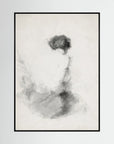 Neutral Woman Figure Canvas Wall Art | Minimalist Vintage Figurative Sketch