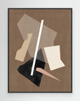 Brown Paper Cuts Painting by Elena Ristova Black