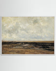 Neutral Landscape Art Print | Serene Minimal Landscape for Modern Home Decor White Wood No border
