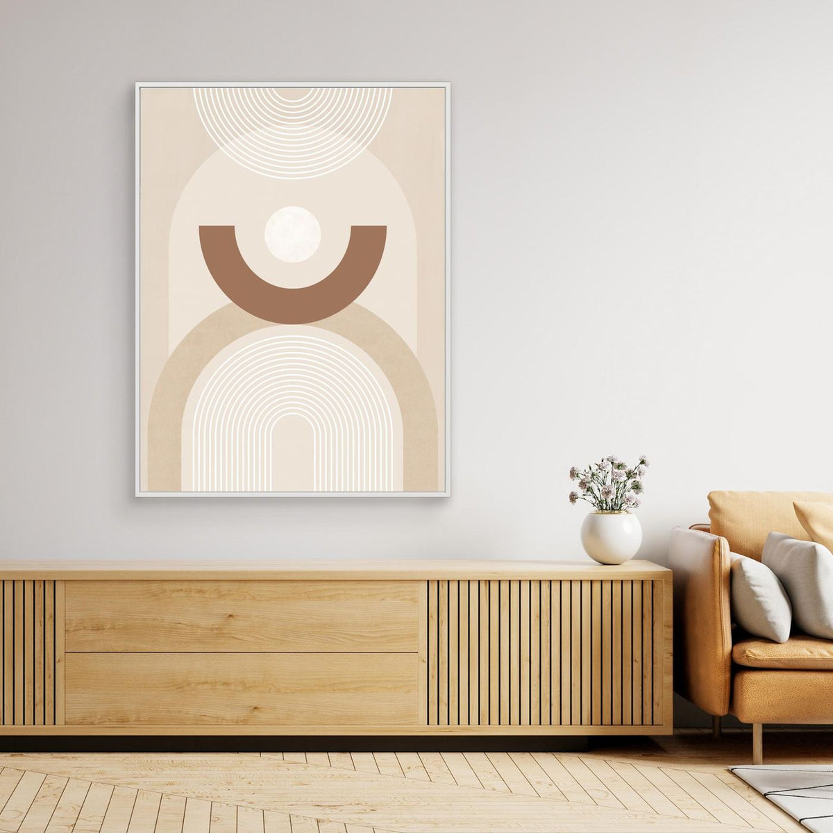 Beige Mid Century Poster No.1 by Elena Ristova