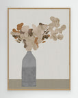 Rust Brown Dried Flowers In Vase On Table 1 Jpg by Cartissi Oak