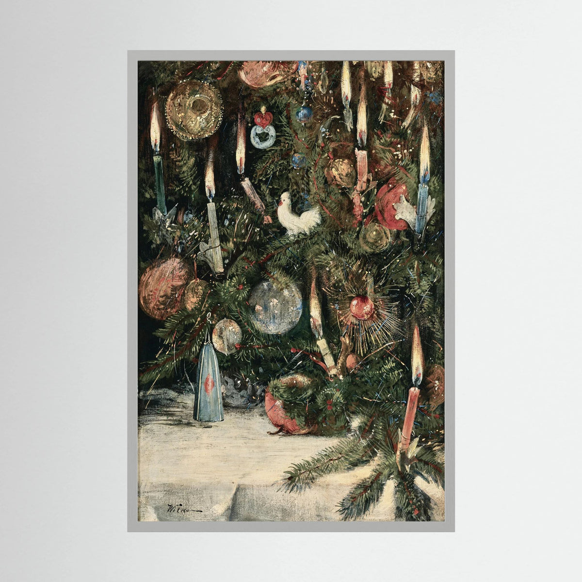 Vintage Christmas Tree Art Print