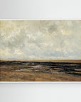 Neutral Landscape Canvas Wall Art | Serene Minimal Landscape for Modern Home Decor White
