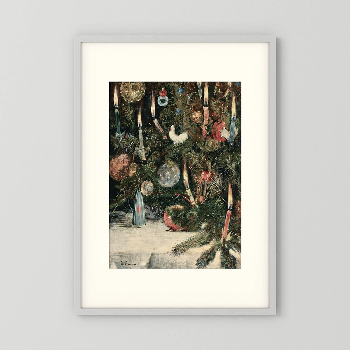 Vintage Christmas Tree Art Print