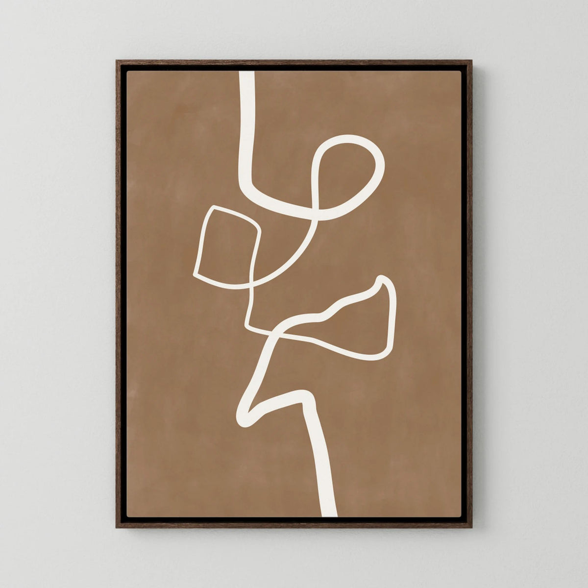 Brown Single Line Artwork by Elena Ristova