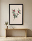 Vintage Red Berry Botanical Art Print