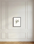 Delicate White Botanical Study Vintage Wall Art Print