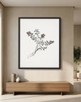 Red Berry Botanical Study Vintage Wall Art Print