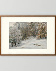Vintage Snowy Forest Landscape Art Print