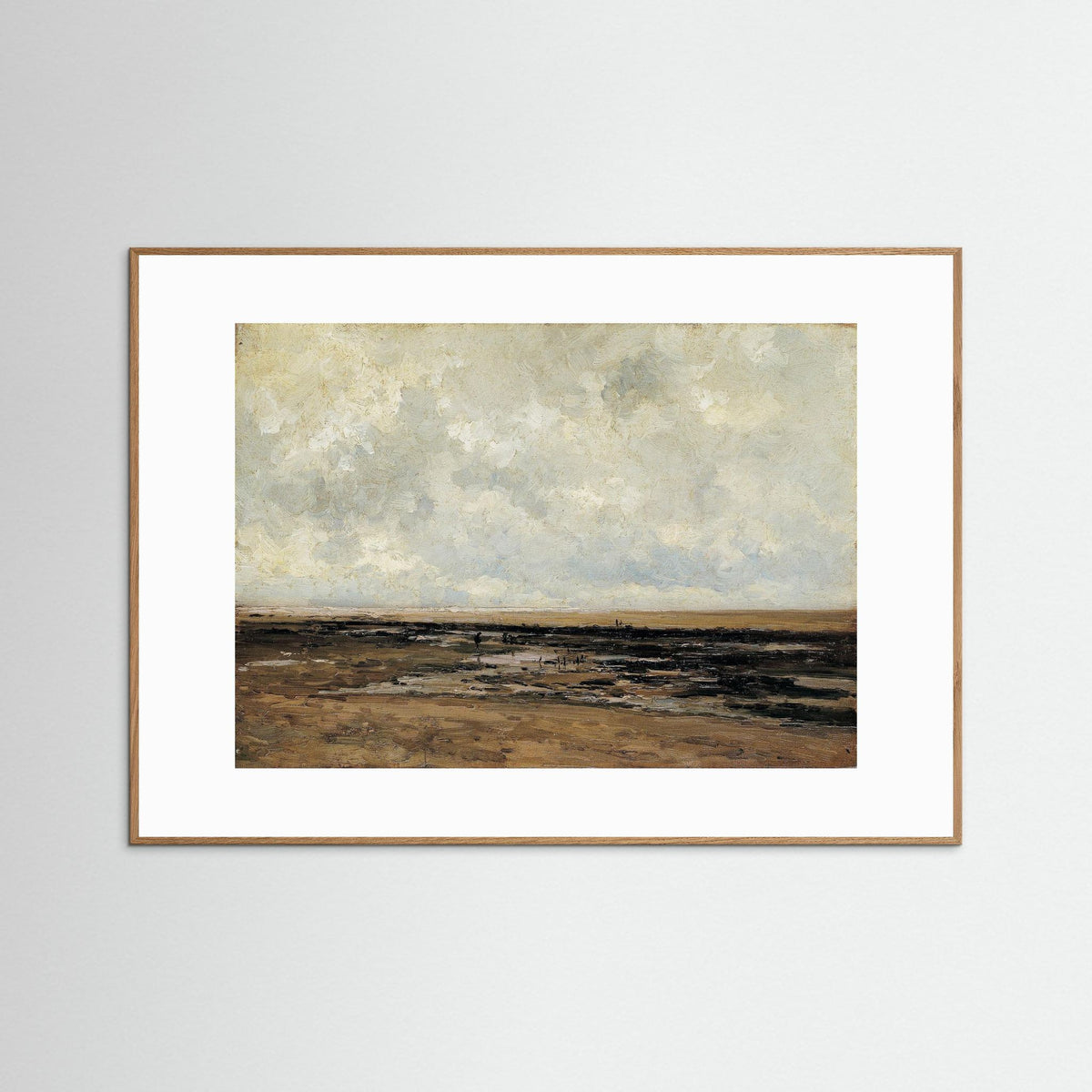Neutral Landscape Art Print | Serene Minimal Landscape for Modern Home Decor Oak Nature White