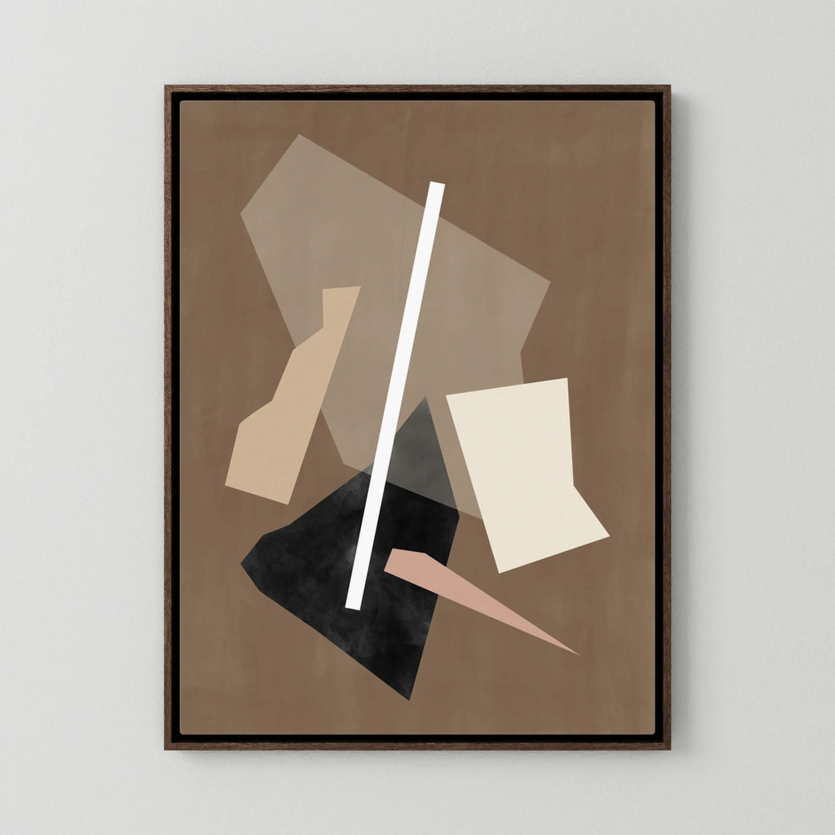 Brown Paper Cuts Painting by Elena Ristova