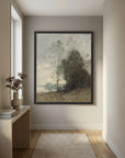 Atmospheric Tree Landscape Vintage Wall Art Print