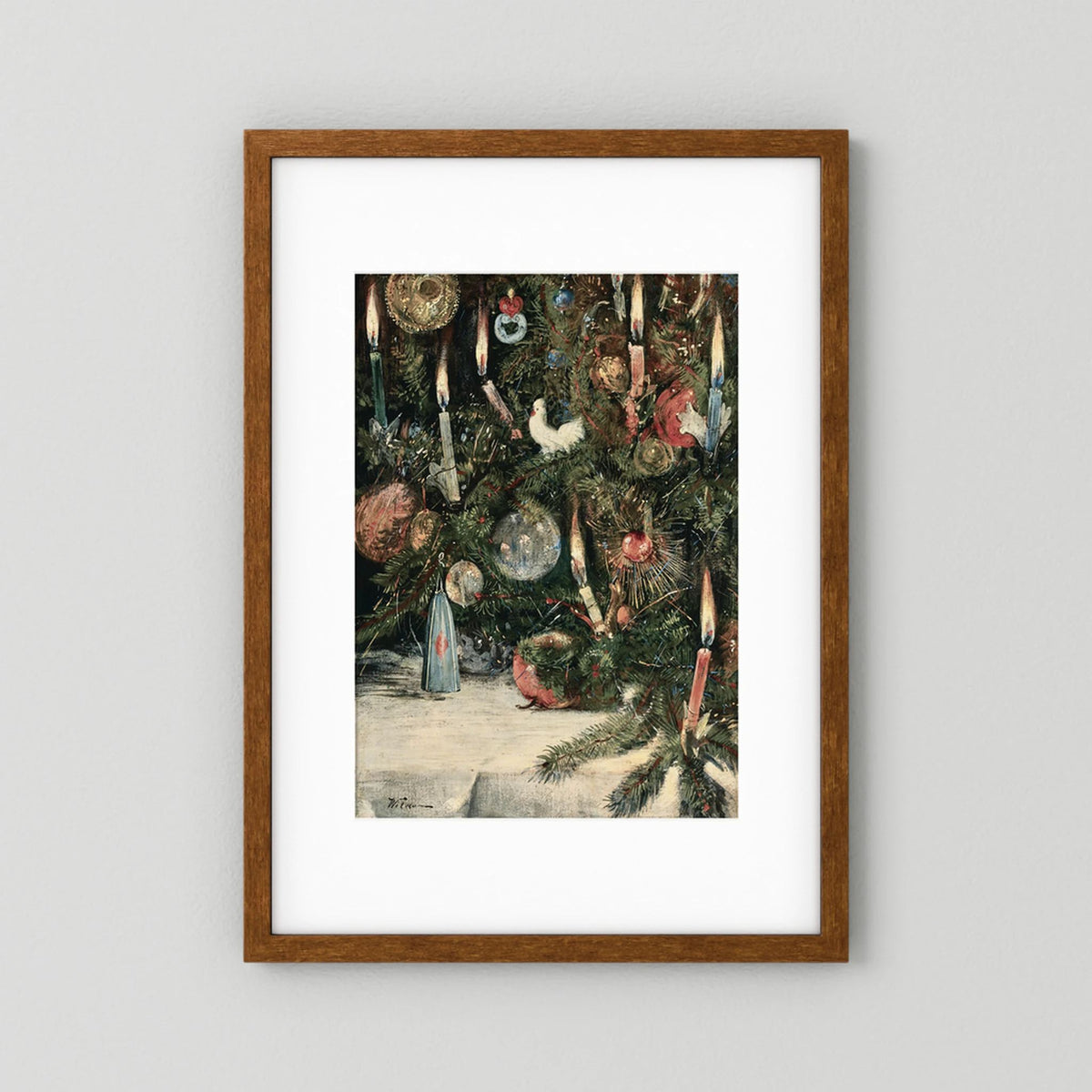 Vintage Christmas Tree Art Print