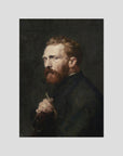 Moody Artist Portrait Vintage Wall Art Print No Frame No border