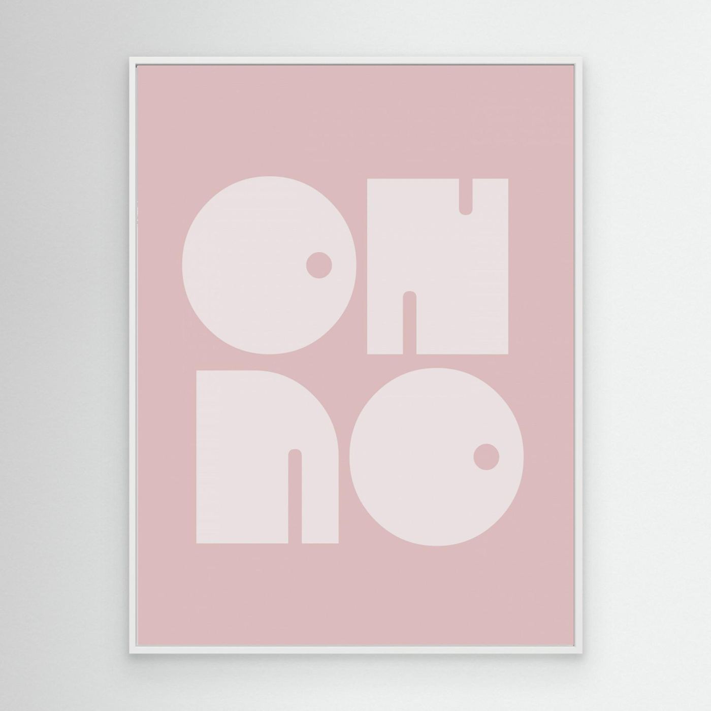 Oh No Pink Whiteratio 3x4 Print By Bohonewart by Emel Tunaboylu