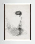 Neutral Woman Figure Canvas Wall Art | Minimalist Vintage Figurative Sketch