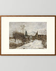Vintage Snowy Village Art Print