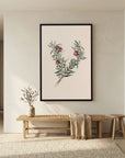Vintage Red Berry Botanical Art Print