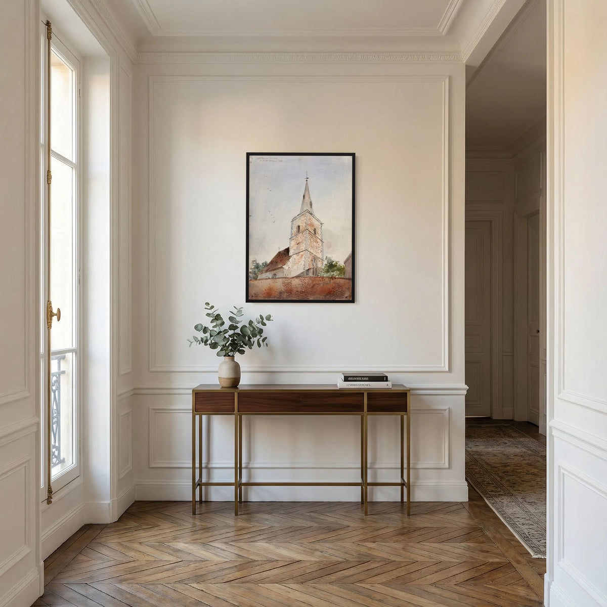 Old World Church Christmas Art Print