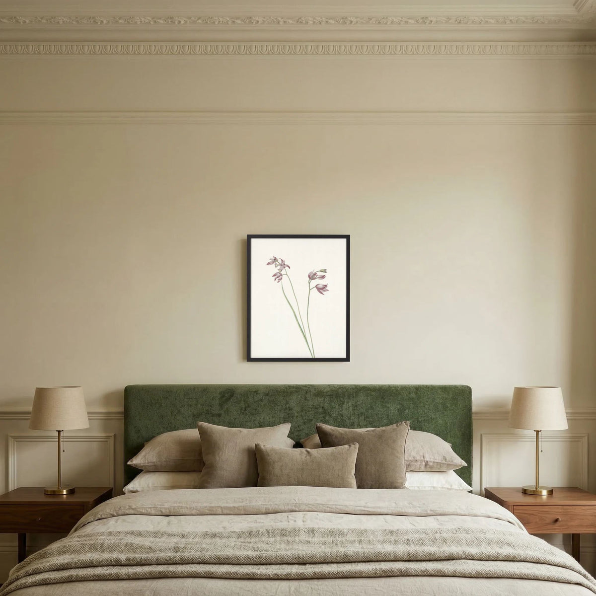 Pink Wildflower Botanical Study Vintage Wall Art Print
