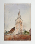 Old World Church Christmas Art Print