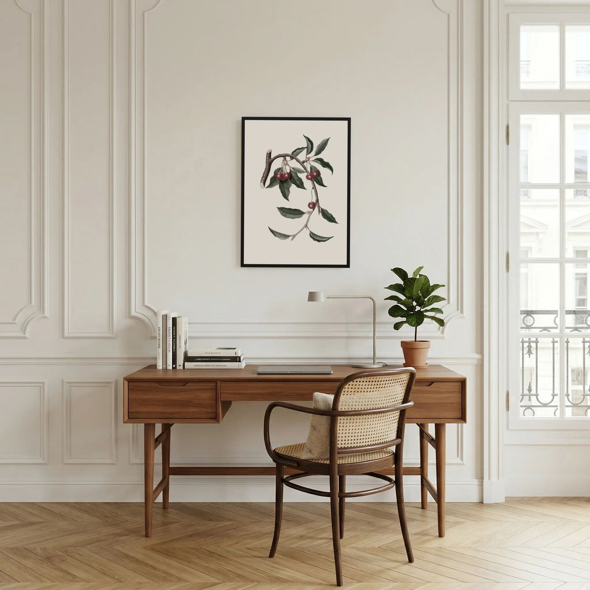 Vintage Cherry Botanical Art Print