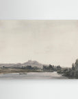 Neutral Lake Landscape Canvas Wall Art | Serene Water View Nature Artwork No Frame
