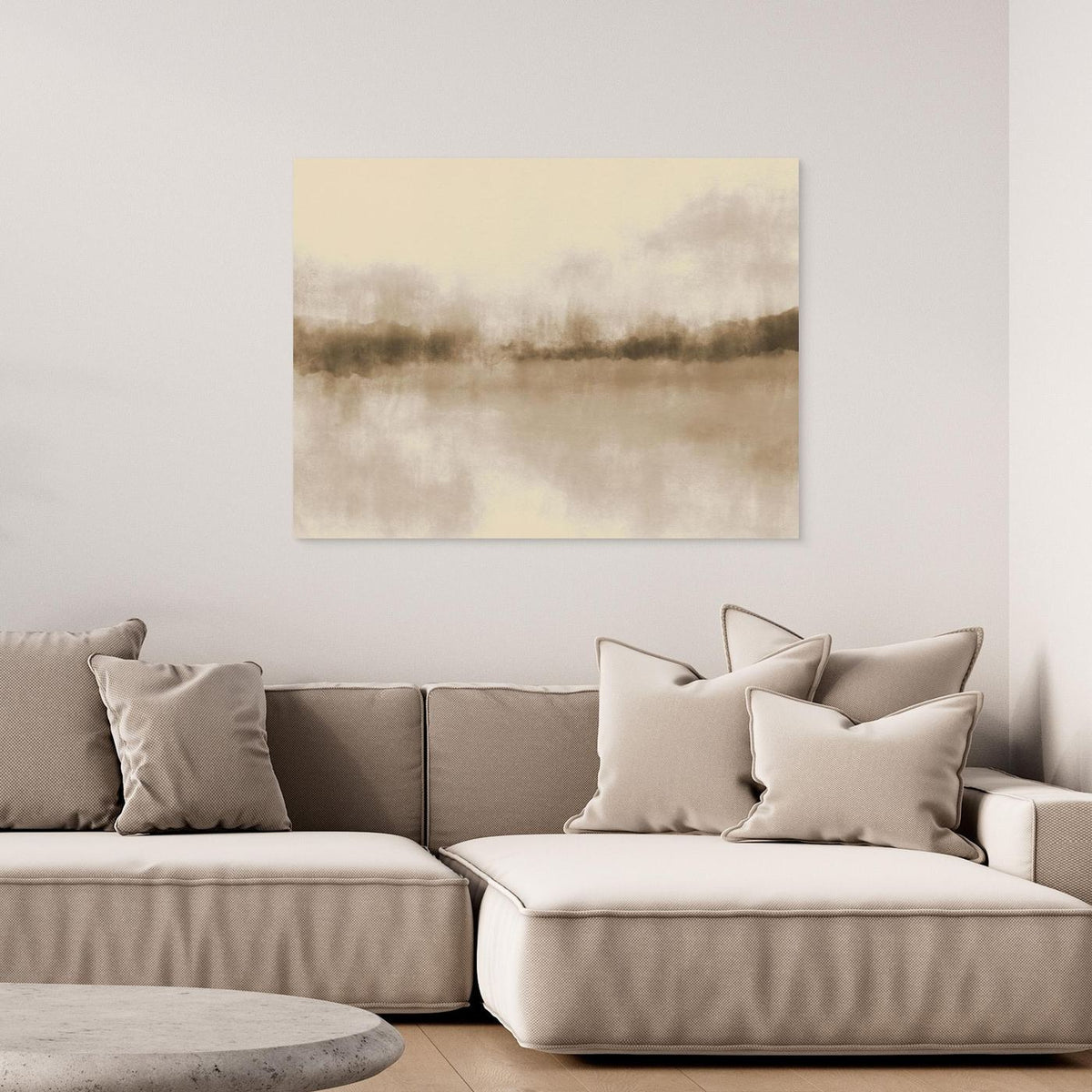 Abstract Landscape in neutral browns by Dina Dankers