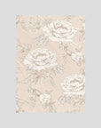 Blush Rose Wallpaper Pattern Vintage Wall Art Print No Frame No border