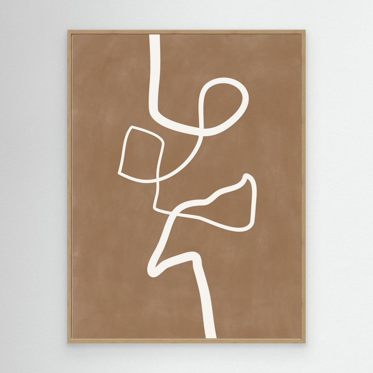 Brown Single Line Artwork by Elena Ristova